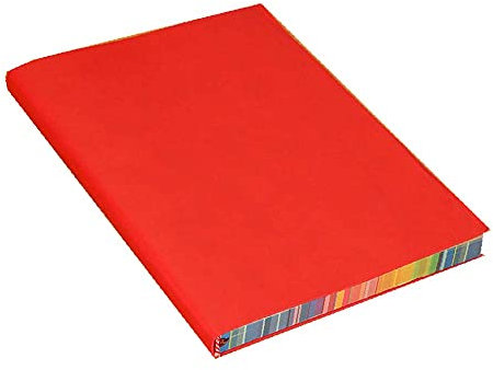 Leder Regenbogen Notizbuch Reisetagebuch Notizbuch PU Leder Buntes Notizbuch Initiale Notizbuch Reisetagebuch Geschenk Tagebuch Notizblöcke (B5 Rot)
