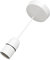 Ceiling Rose Pendant Light Fitting Bulb Holder 6 inches (150mm) 6amp Plastic Lamp Light Bulb Hanging for Kitchen Living Room Bedroom Dining Room (Pack of 1 White)