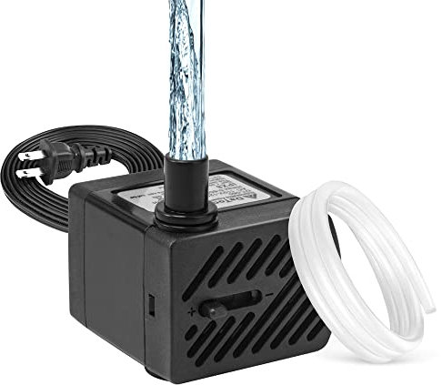 DaToo 50GPH - Bomba de agua sumergible pequeña de 3 W, bomba de fuente ultra silenciosa para acuario, peceras, estanques estatuarios hidropónicos