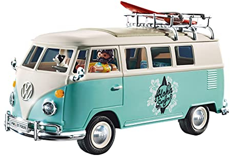 Volkswagen 7E9087511D Spielzeugauto T1 Camper Bulli Modellauto, Heritage Kollektion, türkis