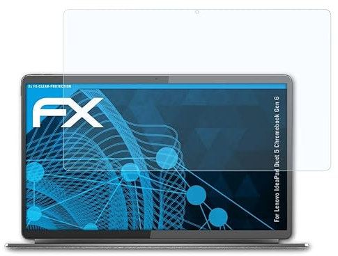atFoliX Schutzfolie kompatibel mit Lenovo IdeaPad Duet 5 Chromebook Gen 6 Folie, ultraklare FX Displayschutzfolie (2X)