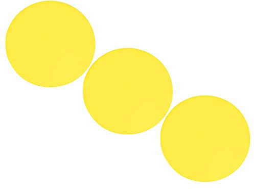 sourcing map 3pcs Jar Opener Gripper Pad, Multi-Purpose Bottle Opener Kitchen Silicone Coasters Heat Insulation Pad for Seniors with Weak Hands, Yellow