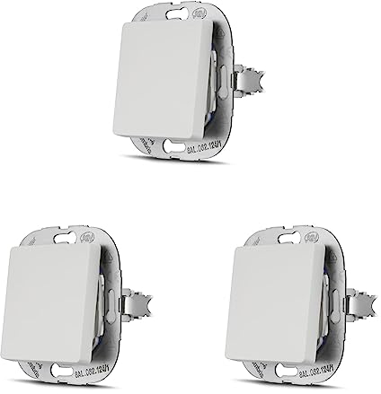 REV 0511332992 PrimaLuxe Unterputz Aus- und Wechselschalter, Weiss, Schalter (Packung mit 3)