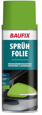 BAUFIX Sprühfolie grün, matt, 400 ml, Oberflächenschutz vor Kratzern und Schmutz, Felgenfolie, hochwertige Beschichtung
