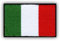 Patchion Klein Italien-Flaggen-Patch, 3,3 x 2,2 cm, Hot Cut Rand, Iron-on oder Sew-on, Grün, Weiß, Rot