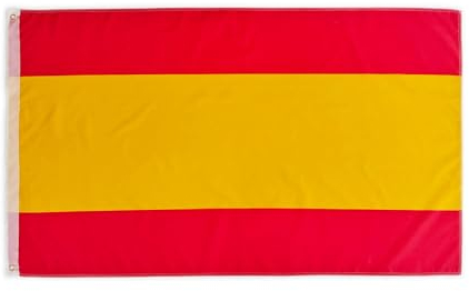 Bandera españa grande para Exterior 225 x150cm ,Bandera de España balcón Reforzada y con 2 Ojales metálicos (ESPAÑA GRANDE)