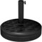 Outsunny Base de Sombrilla Redondo Soporte para Parasol Rellenable de Cemento Peso 18 kg para Poste de Paraguas de Ø38/48 mm Ø45x36 cm Negro