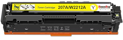 HenceBuy Mit Chip 207A W2212A Gelb Toner Kompatibel für HP 207X W2212X Tonerkartusche Ersatz für HP Color Laserjet Pro MFP M283fdw M282nw M283fdn M255dw M255nw M283 M282 M255 Drucker (Gelb)