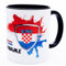 Kroatien Hrvatska Tasse mit Namen personalisiert Croatia Wappen kroatische Produkt 2025 Flagge Fahnen Fanartikel Getränke Becher Geschenk Mann Šalica Geburtstag Hrvatski Kupa Fussball Keramik 330 ml