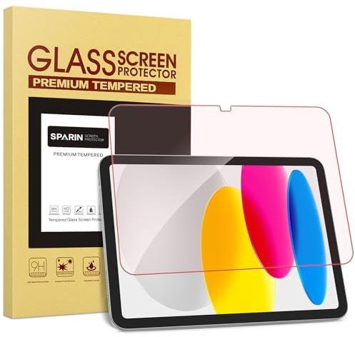 SPARIN Augenschutz Panzer Schutz Glas für iPad 10. Generation Rotlicht Schutzfolie, Anti-Blaulicht und Antireflexion Displaychutz für 10,9 Zoll iPad 10-1 Stück