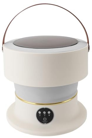 Machine à Laver Pliable, Mini Machine à Laver 8 L, Machine à Laver Portable avec Sèche-linge Rotatif pour Camping, Voyage, Appartement, Dortoir, Lave-linge pour (gris clair)