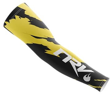 NRV Puño de compresión para juegos de Esport (edición Camo) - Optimiza tu juego de eSport con estilo camuflaje - Diseñado profesionalmente - Duradero, transpirable y sin fricción, negro y amarillo, L