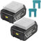 Lot de 2 batteries de rechange 5,5 Ah / 5500 mAh 18 V BAT610 pour BAT618G BAT609 BAT609G BAT618 BAT619 BAT619G BAT618 BAT610G BAT610 BAT618 BAT612 BAT622 Bosch 18 V