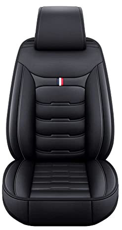 LICOME Auto Sitzbezüge Sets für Audi S3 (8V) Sedan 2013-2020, 5-Sitze Autositzbezüge Leder Allwetter Sitzschoner, Atmungsaktiver Wasserdichter Sitzauflage Zubehör,B Black