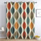 SZLYZM Vorhänge Geometrisch, Verdunkelungsvorhang 2er Set - Vorhang Blickdicht Modern Bunt Muster, Thermovorhang für Deko Wohnzimmer Schlafzimmer, Gardinen mit Ösen 245x140 cm (HxB)