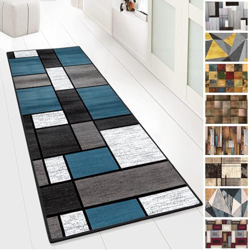 Yurun Schmutzfangmatte, Modern Schlafzimmer Wohnzimmer Läufer Teppich, Für Küche, Flur, Eingangsbereich, Esszimmer, Leicht Zu Reinigen, Erhältlich in 9 Farben & vielen Größen, 120x350cm