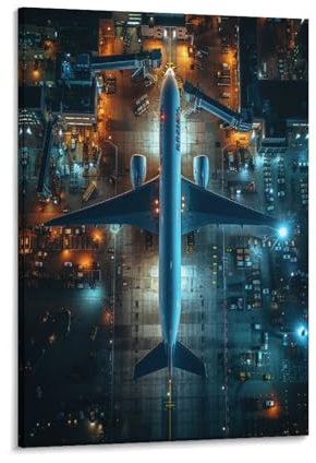 UNRXJZLVM Personenflugzeuge Poster Gemälde Poster Für Büro Klassenzimmer Leinwand Moderne Leinwand Wandkunst 12x18inch(30x45cm)