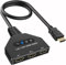 HDMI Switch 3 in 1 Out, 4K@30Hz HDMI Umschalter mit vergoldeten Anschlüssen, Plug & Play, unterstützt Full HD 1080P 3D, kompatibel mit Roku TV Stick HDTV PS4/PS5 Xbox, ideal für Gaming, Heimkino