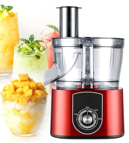 LYFDPN Commercial Vegetable Dicer 2 in 1 Electric Vegetable Slicer Shredder Spring Onion Circle Cutter Multifunctional Food Processor (Red)