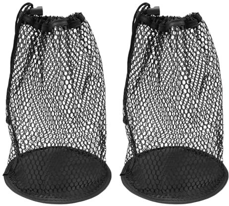 Golf Ball Bag Golf Balls Storage Net Bag Nylon Rope Golf Ball Mesh Bag with Drawstring Cord Lock Closure, Golf Balls Collector for Golf Courses, Shcool, Fitness Clubs, Camping, Traveling (2 PCS)