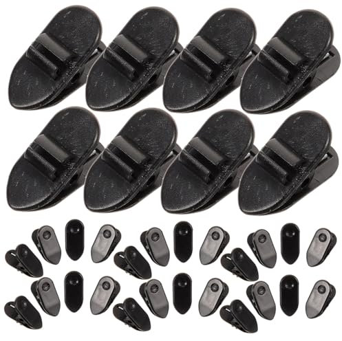 WATIIFUFU 100pcs Headphone Cable Clip 100pcs Earbuds Headsets Earphone Cable Clips Multipurpose Cable Clips Simple Microphone Accessories Earphone Holders Wire Clip Black Plastic