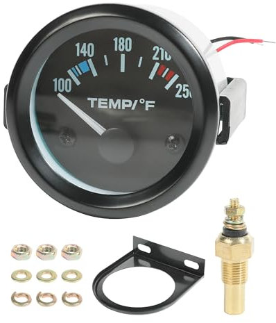 Flaconi Termometro Auto,Manometro Temperatura Acqua,Misuratore Temperatura Dell’acqua,Auto Motore 2 40-120℃ Indicatore Della Temperatura Dell'acqua,Adatto per la Maggior Parte Delle Auto o Motori