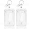 Porte Badge - 2 Pcs Porte Badges Plastique Transparentese, Pour Cartes Proximité, Cartes de Crédit, Nominatives et Cartes d'Identité，Porte Carte Bus (Vertical 2 Pcs)