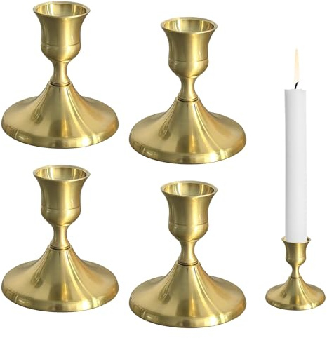 4er Set Kerzenständer, Kegel Kerzenhalter für Kerzenständer,Metall KegelKerzenleuchter Vintage Dekoration,KegelKerzenleuchter,Vintage Tischdekfür Hochzeit,Weihnachten,Wohnzimmer, Hochzeitszeremonien