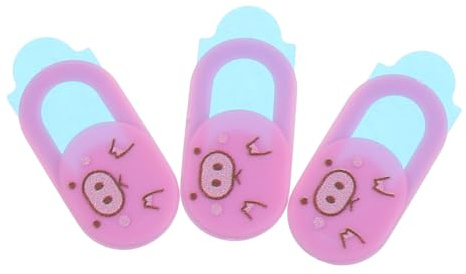 Didiseaon Webcam Privacy Lens Protector Slide Cover Set 3pcs for Phone Laptop Universal Privacy Protection Cute Pink Pig Design