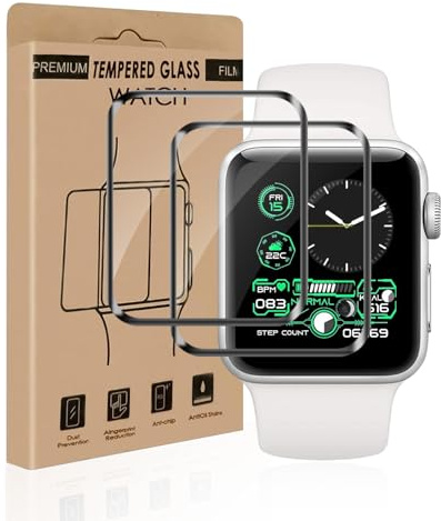 Cable Leader 2 Stück Schutzfolie für Panzerglas für Apple Watch Series 4/5/6/SE/SE2/SE3 40mm, Ultradünn Ultra-Klar Sensitive Touch 0 Staub & Blasen Dauerhaft Frei von Kratzern Apple Watch 40mm Folie
