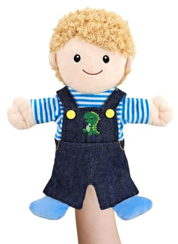 Ratpzou Hand Plush Puppets, 11.8 in Girl Puppet Crafts, Skin-friendly Plush Family Puppet Show Toys Hand Odor-Free Safe For Bedside
