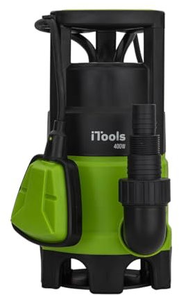 Pompa di scarico acqua caricata 400 W – Profondità Max 7 M – Altezza max 5 m – 8000L/H – Cavo 10 m