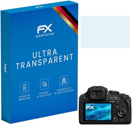 atFoliX Schutzfolie kompatibel mit Panasonic Lumix DC-FZ82 Folie, ultraklare FX Displayschutzfolie (3X)