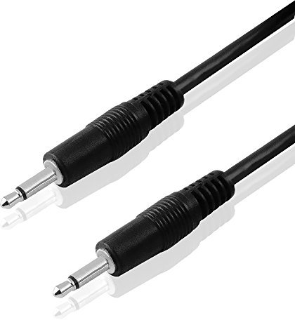 BestPlug 1,5 Meter Audio Mono Kabel Aux in Out, 3,5mm Klinke Stecker auf 3,5mm Klinke Stecker, Schwarz (verbesserte Ausführung v.6.7)
