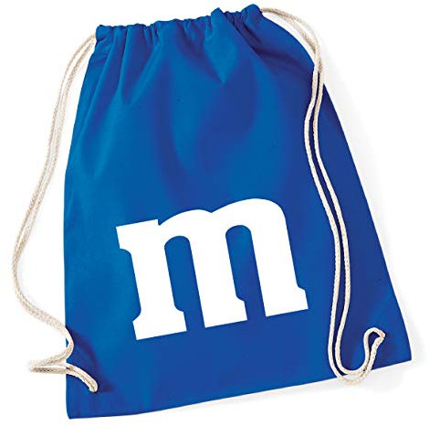 MKM Wear Fasching Turnbeutel M&M Tasche Rucksack (blau)