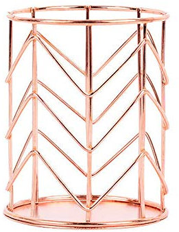 BE-TOOL Metal Pencil Holder, Pen Pot Organizers Rose Gold Nordic Style Durable Exquisite Brush Holder For Desk, Home, School(1Pcs)