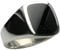 Feiner Siegelring mit Onyx aus massivem Silber 925, Größe:66 (21 mm)