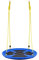 SPRINGOS Schaukel Storchennest, Sitzfläche 110 cm, Kinderschaukel, Nestschaukel Gartenschaukel, Tellerschaukel, Spielgerät, gelbe Seile, geschlossene Sitzfläche, bequem (Schwarz-Blau 110 cm)