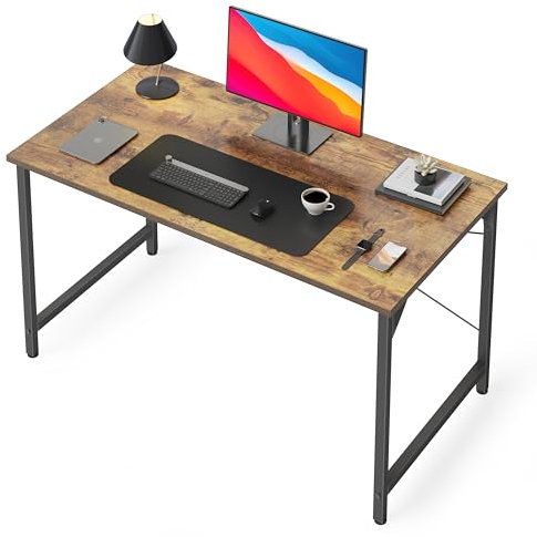 CubiCubi Computer Desk 100 x 48 x 75 cm Home Office Laptop Desk Study Writing Table, Modern Simple Style, Rustic Brown