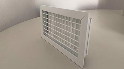 GASMOBE Rejilla ventilación impulsión doble deflexión horizontal delante aire acondicionado (800X100, BLANCO)