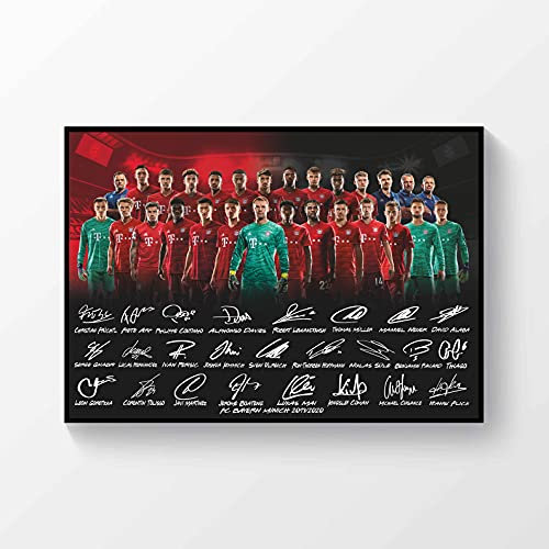 LJW FC Bayern München 2019-2020 Signiertes Poster A4