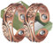 YINOX (2er-Pack) 99,9% reines Kupfer Ringe Sets für Damen Frauen Frauen Antik Blumen Design Einstellbare Gesundheit mit jeweils 4 Magneten