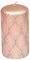G Decor Jolene Glitter Elegant Rose Gold Pillar Candle (Large Pillar)