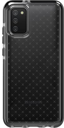 tech21 Evo Check für Samsung Galaxy A02s - Handyhülle mit 3,66 m Fallschutz Smokey/Schwarz