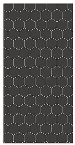 Panorama Alfombra Vinílica Pasillo - Varios Tamaños - (Mosaico Hexágonos Gris 60x200 cm)