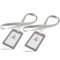 Haohai Lot de 2 porte-badges verticaux en silicone avec cordon amovible PVC souple et transparent (gris)