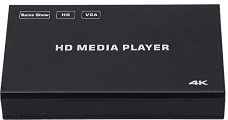 SONK Media Player, Lettore multimediale Digitale Ultra HDMI 4K con Supporto per Telecomando Uscita VGA/Uscita Audio Ottica e Display TV 4K 60FPS, Lettore multimediale USB per unità USB(EU)