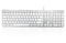 Accuratus 301 MAC USB Type C - USB Type C Wired Full Size Apple Mac Multimedia Keyboard with White Square Tactile Keys and Silver Case - UK Mac Layout