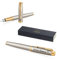PARKER IM Premium Fountain Pen with Engraving, Premium Pen, Gift Box, Blue Ink, Personalised Gift, Name, Engraved, Fountain Pen, Birthday (Warm Silver G.C.)