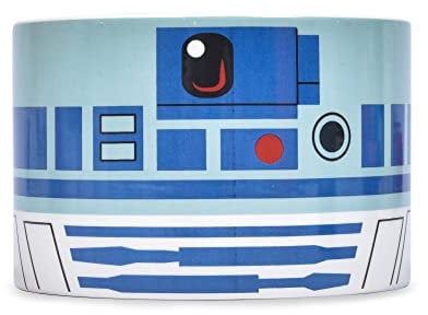 Star Wars for Pets R2-D2 Dog Food or Dog Water Bowl | Ceramic 3D Design Pet Food Bowl in R2-D2 Design | Official Pets Products & Gifts for Fans, 6 Inch (FF19638)